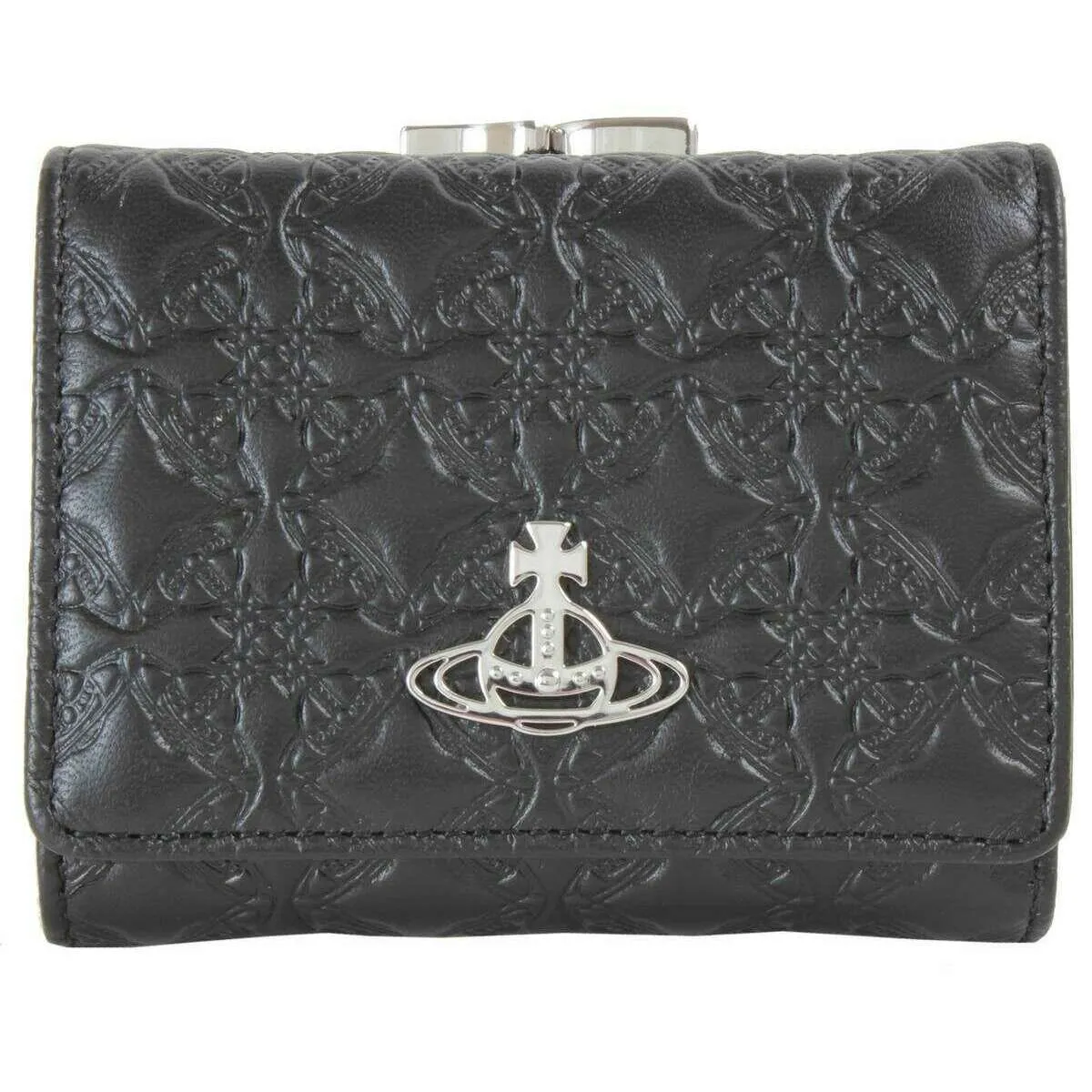 Vivienne Westwood Embossed Nappa Small Frame Purse - Black sold by KJ Beckett