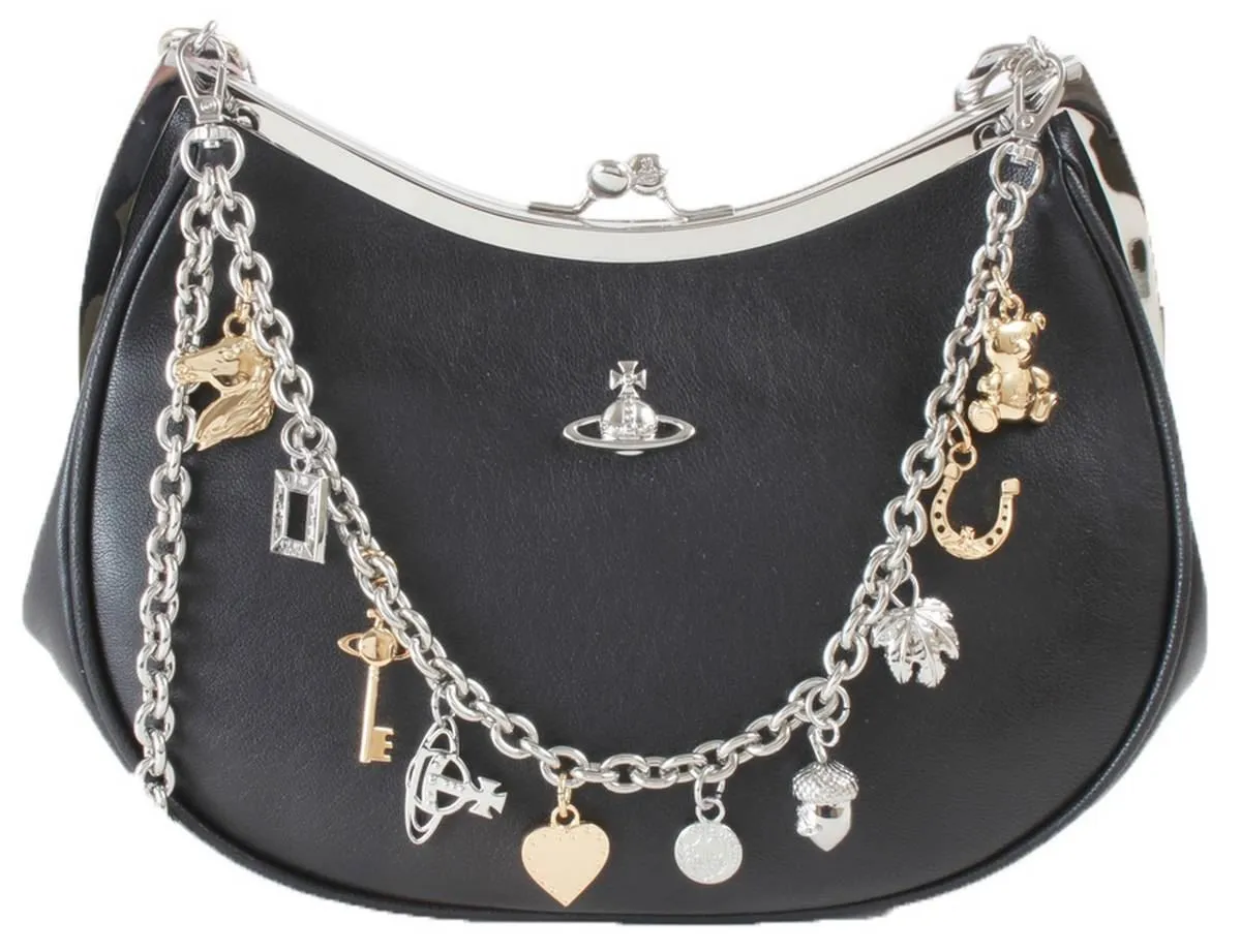 Vivienne Westwood Charm Frame Purse - Black sold by KJ Beckett