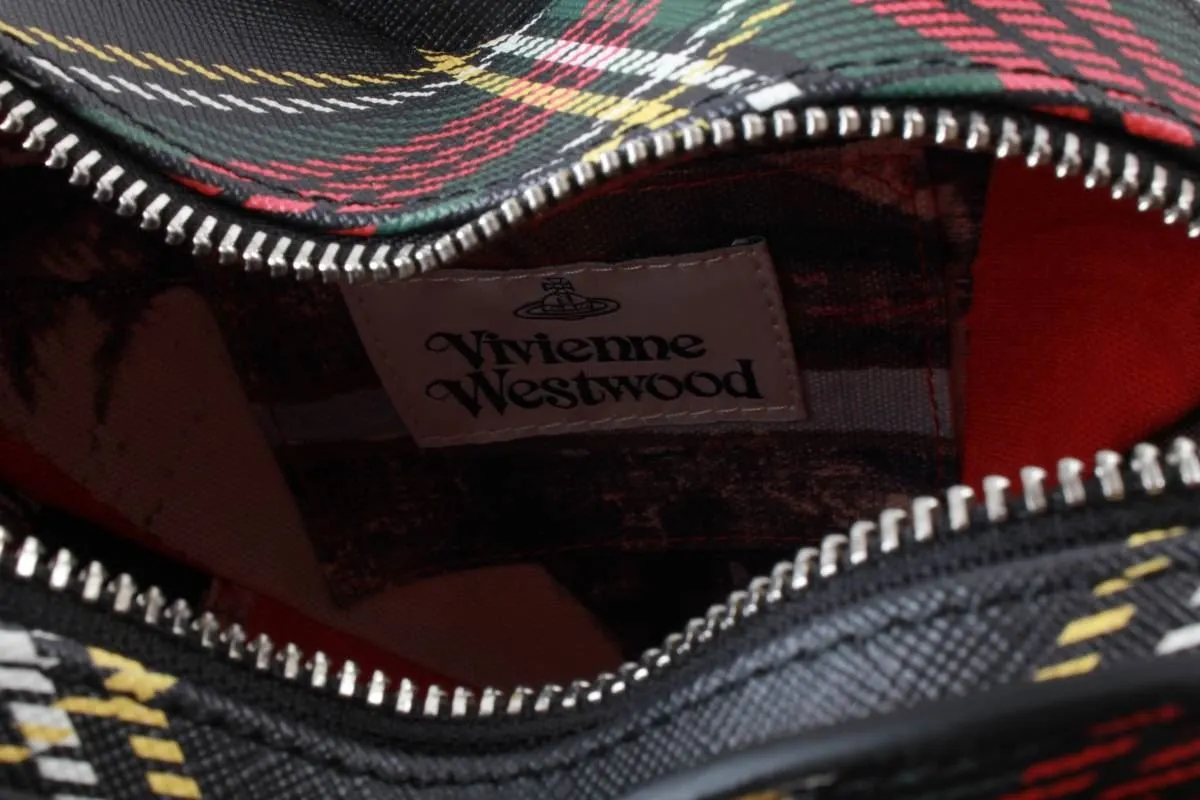 Vivienne Westwood Chelsea Tartan Josephine Heart Crossbody Bag - Black/Red/Yellow sold by KJ Beckett product image thumbnail 5
