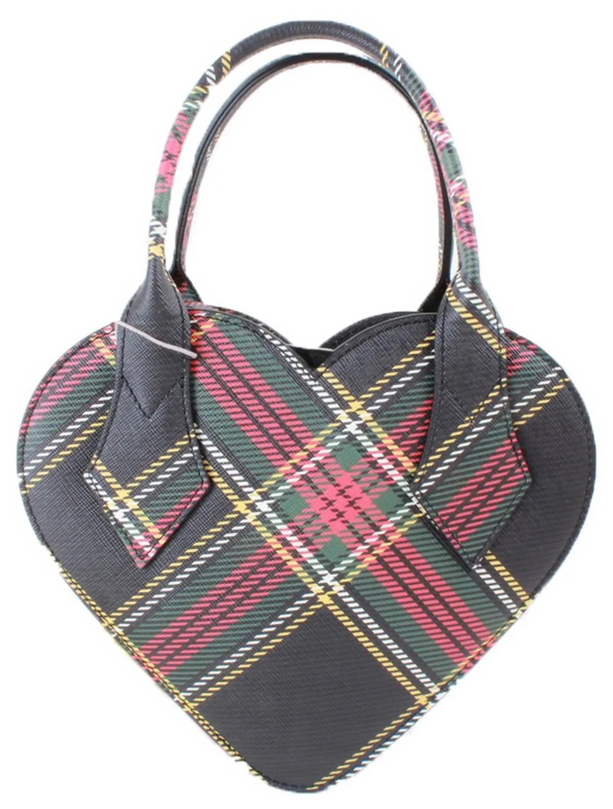 Vivienne Westwood Chelsea Tartan Josephine Heart Crossbody Bag - Black/Red/Yellow sold by KJ Beckett product image thumbnail 2