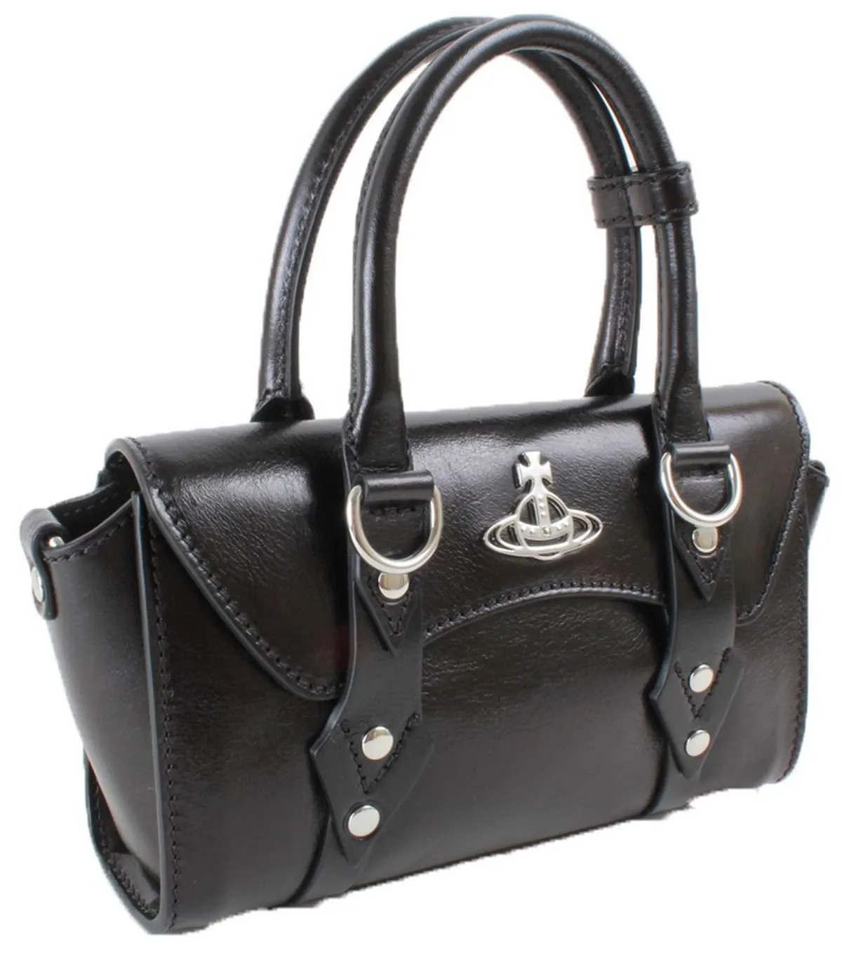 Vivienne Westwood Shiny Veget Tanned Bettina Mini Crossbody Bag - Black sold by KJ Beckett product image thumbnail 3