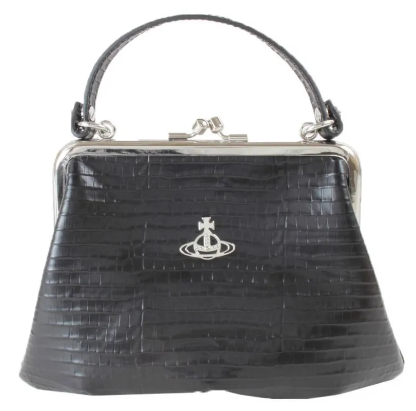 Vivienne Westwood Croc Granny Frame Purse - Black sold by KJ Beckett