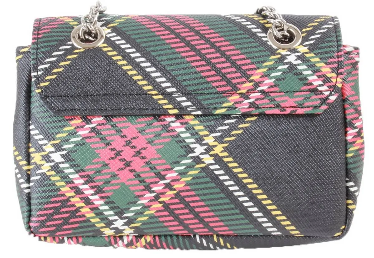 Vivienne Westwood Chelsea Tartan Small Chain Purse Bag - Black/Red/Yellow sold by KJ Beckett product image thumbnail 2