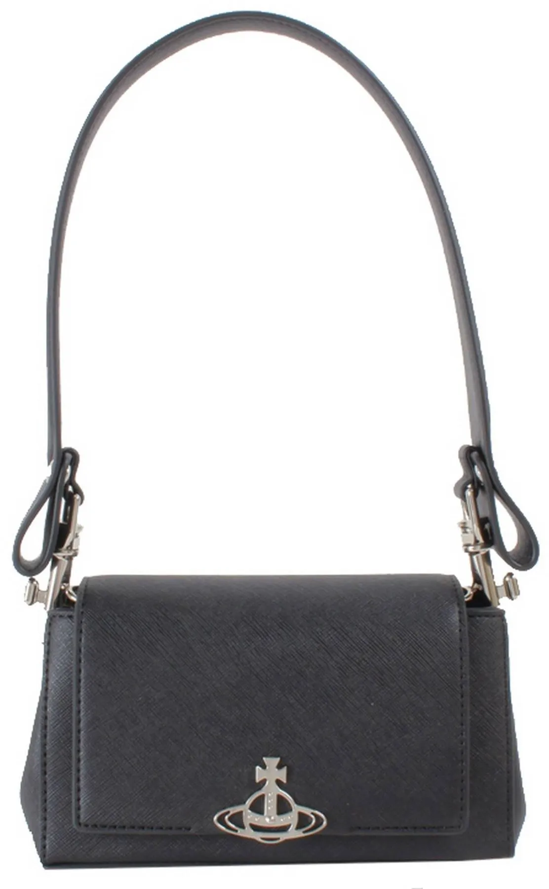 Vivienne Westwood Saffiano Hazel Small Handbag - Black sold by KJ Beckett