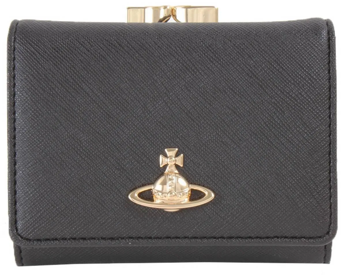Vivienne Westwood 3D Orb Small Frame Wallet - Black sold by KJ Beckett