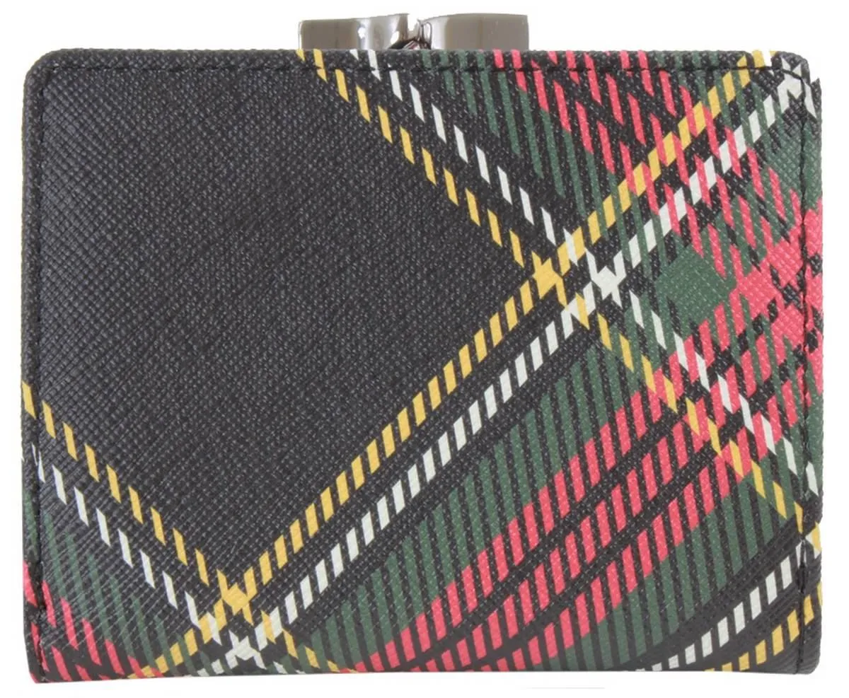 Vivienne Westwood Chelsea Tartan Small Frame Wallet - Black/Red/Yellow sold by KJ Beckett product image thumbnail 2