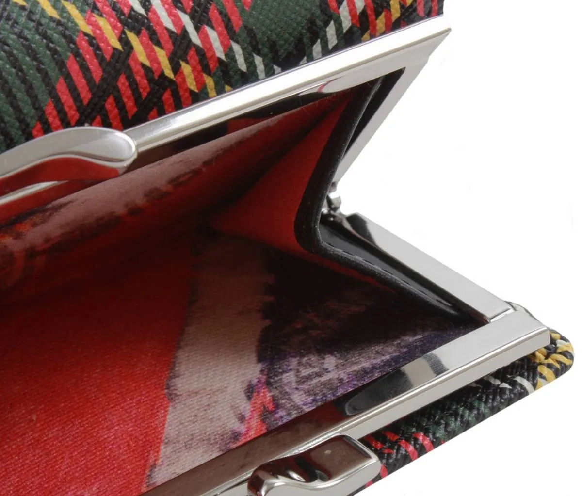 Vivienne Westwood Chelsea Tartan Small Frame Wallet - Black/Red/Yellow sold by KJ Beckett product image thumbnail 4