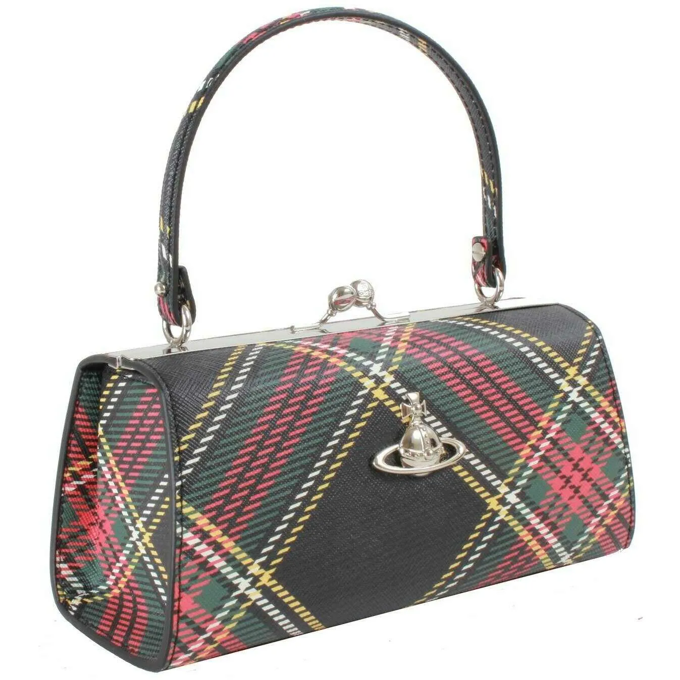Vivienne Westwood Saffiano Printed Doll XL Frame Bag - Chelsea Tartan sold by KJ Beckett product image thumbnail 3