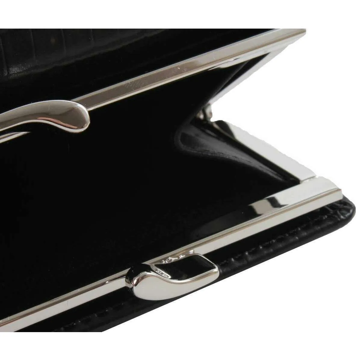 Vivienne Westwood Mini Croc Embossed Small Frame Purse - Black sold by KJ Beckett product image thumbnail 4