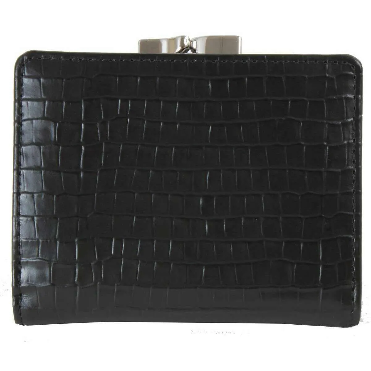 Vivienne Westwood Mini Croc Embossed Small Frame Purse - Black sold by KJ Beckett product image thumbnail 2