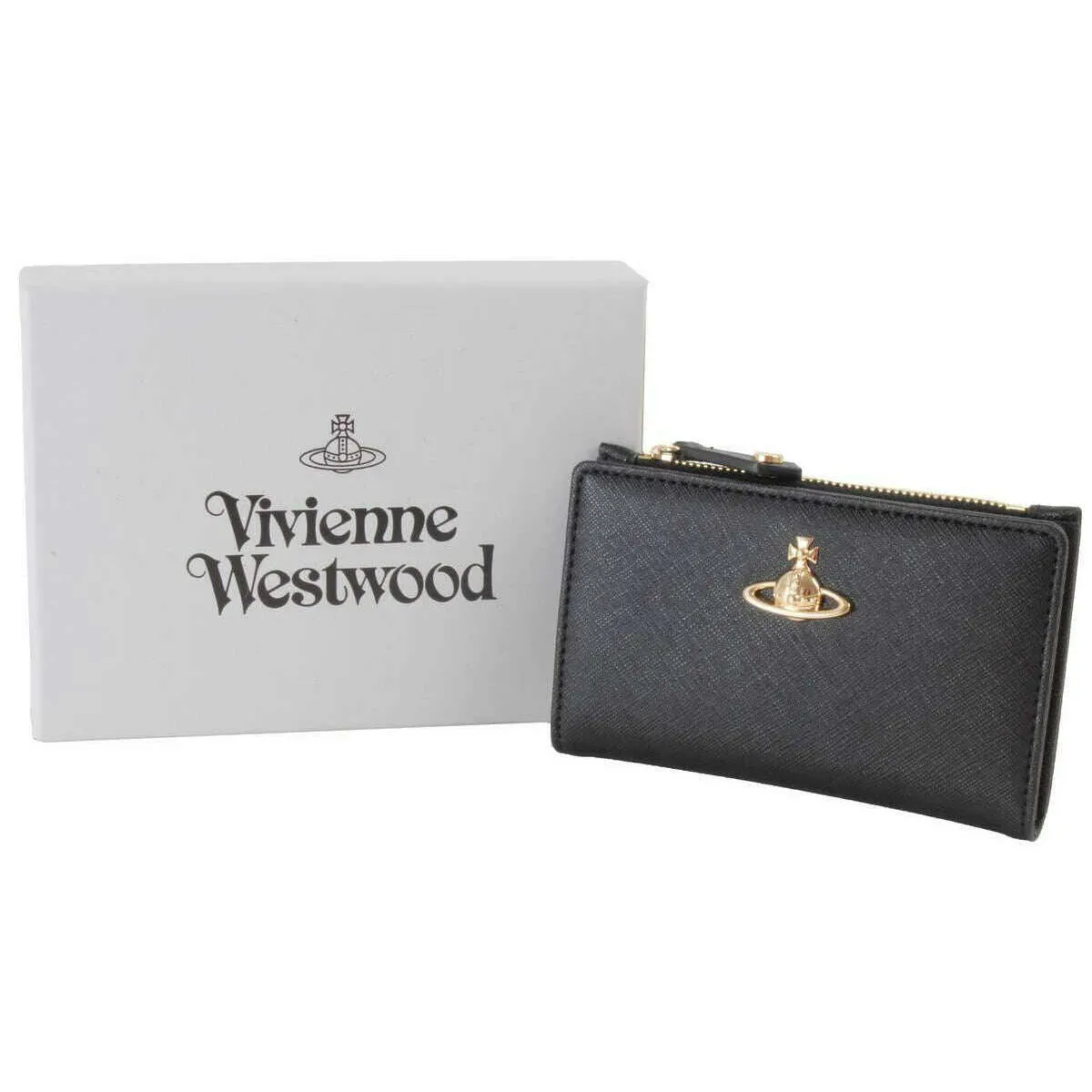 Vivienne Westwood Saffiano Slim Flap Card Holder - Black sold by KJ Beckett product image thumbnail 5