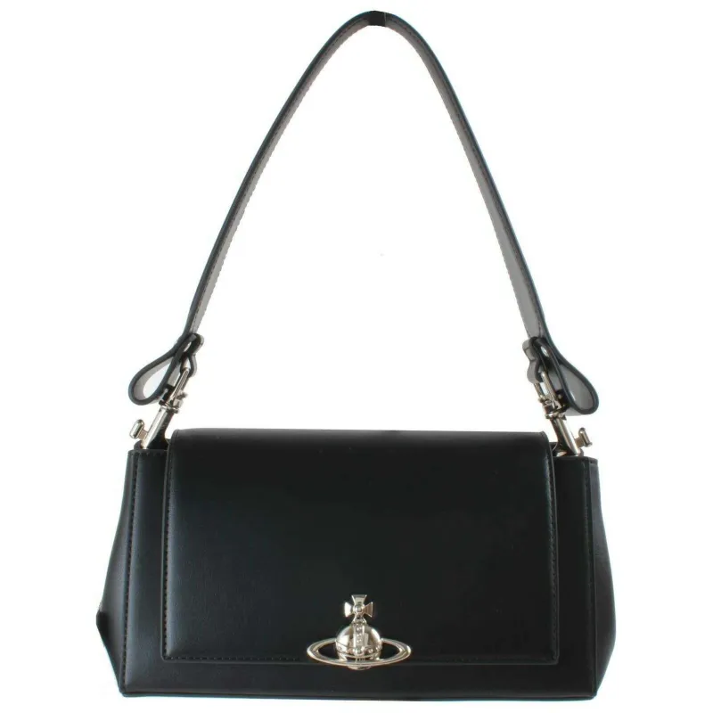 Vivienne Westwood Smooth Hazel Medium Handbag - Black sold by KJ Beckett