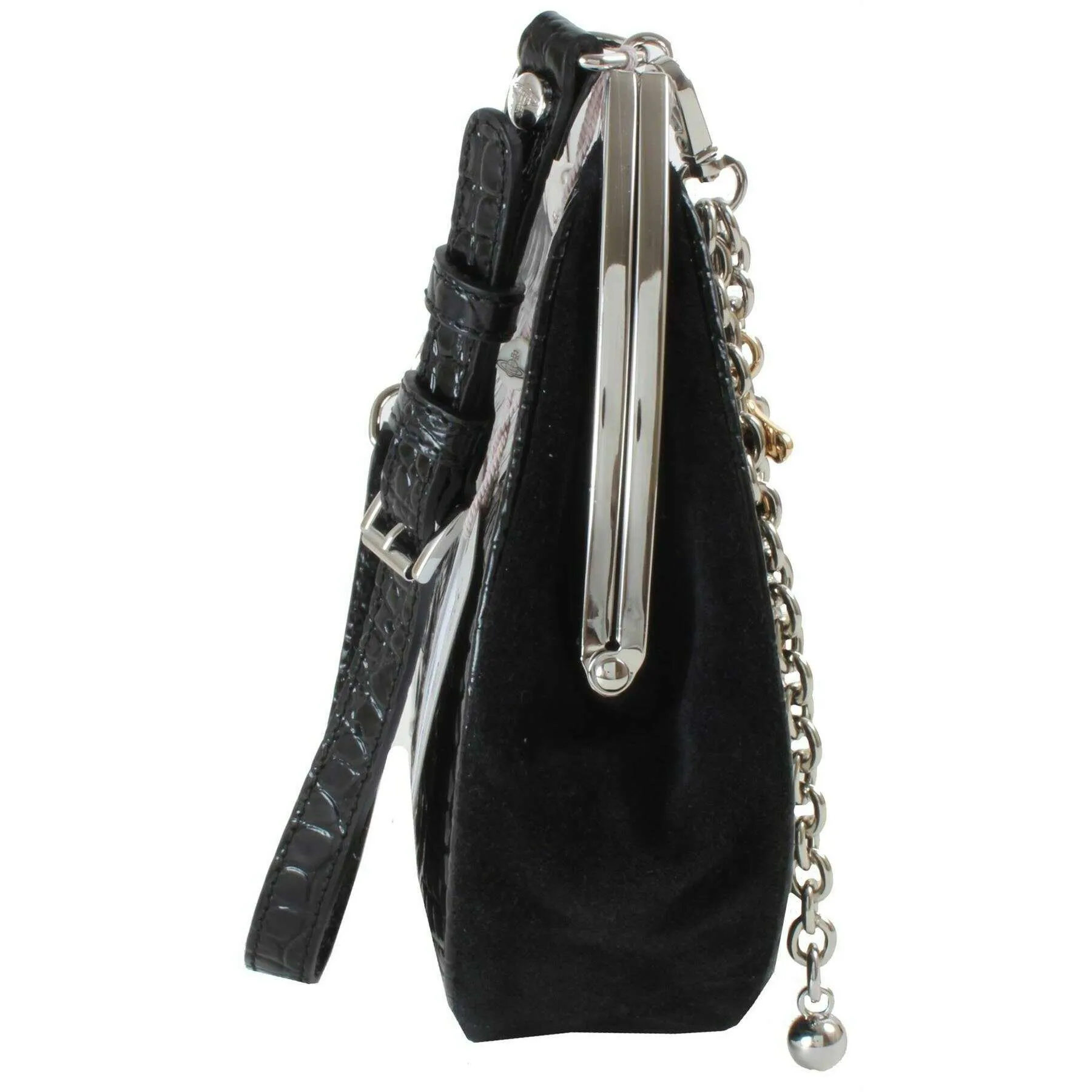 Vivienne Westwood Embossed Croc Charm Frame Purse - Black sold by KJ Beckett product image thumbnail 5