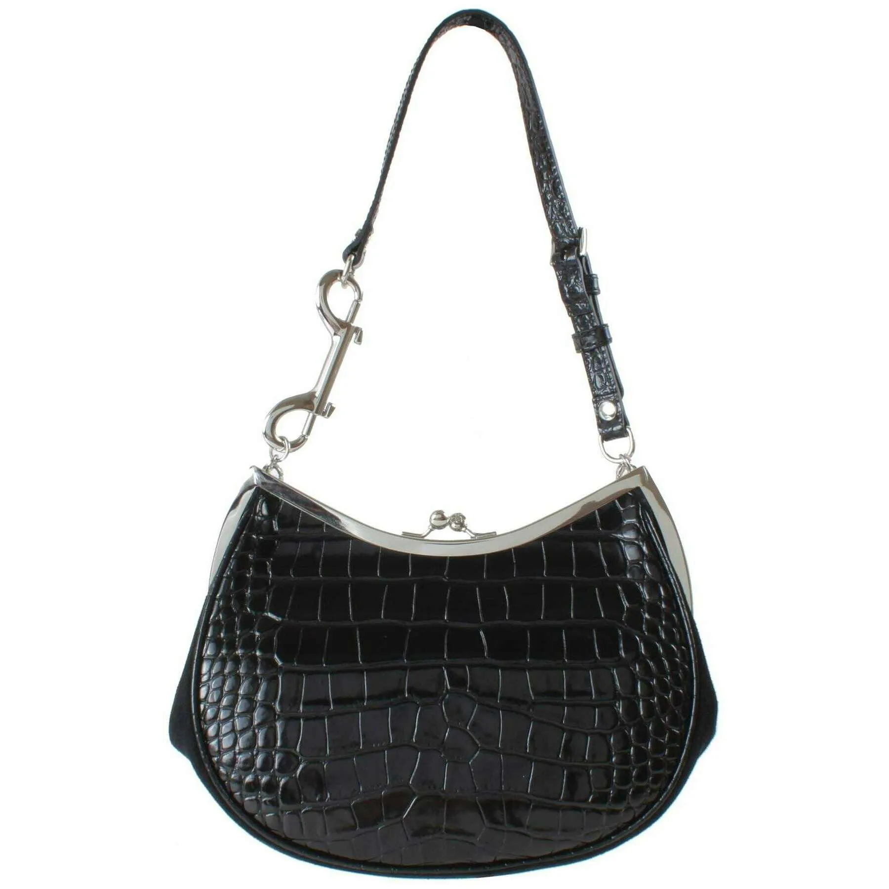 Vivienne Westwood Embossed Croc Charm Frame Purse - Black sold by KJ Beckett product image thumbnail 2