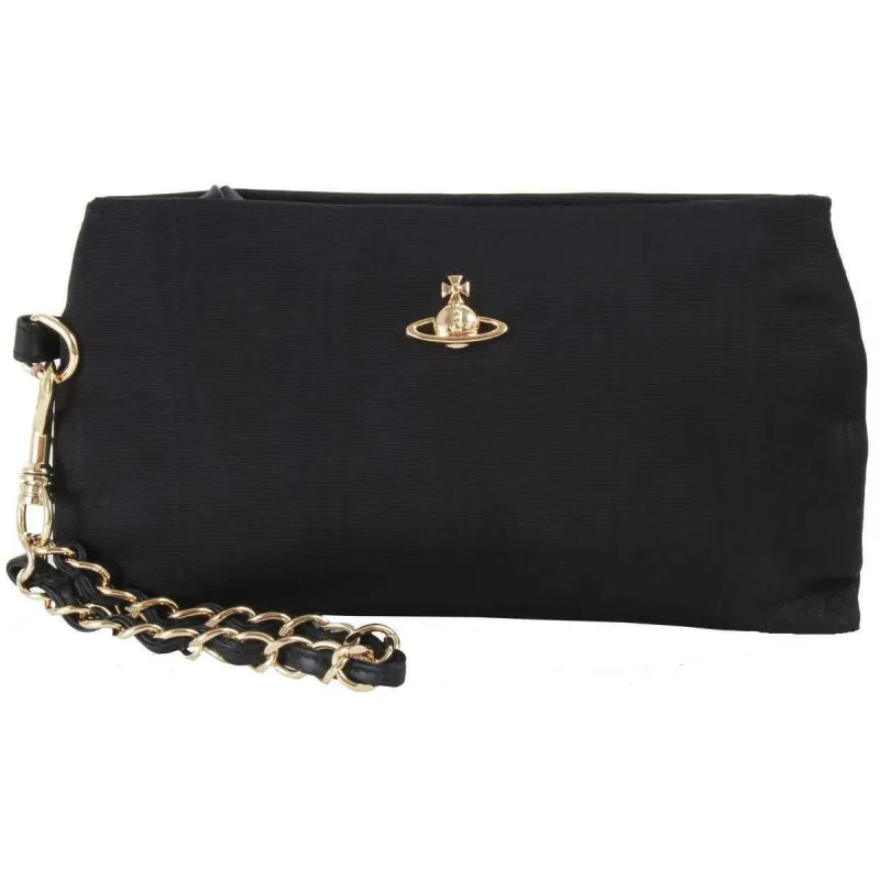 Vivienne Westwood Moire Sadie Wristlet Pouch - Black sold by KJ Beckett