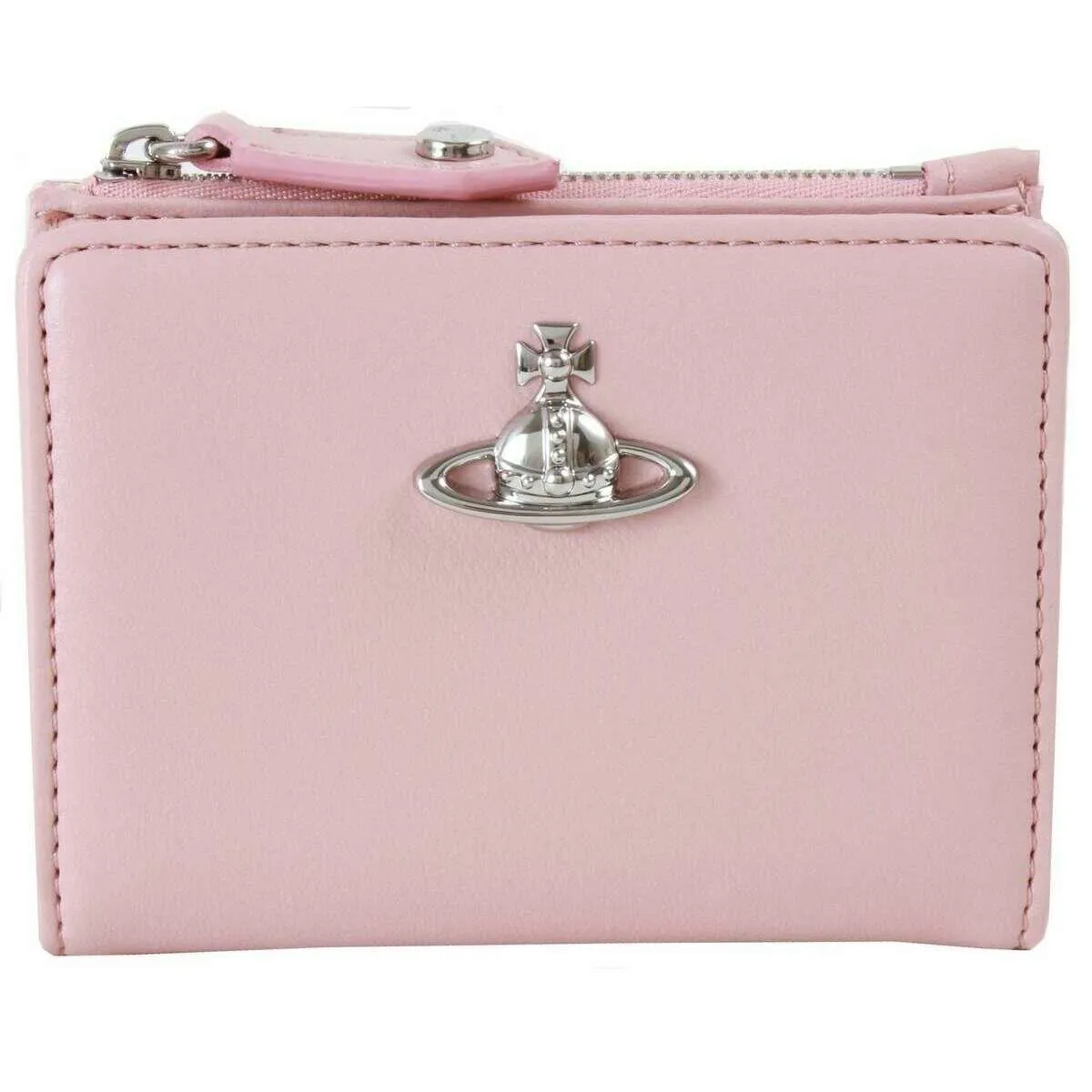 Vivienne Westwood Smooth Slim Flap Card Holder Purse - Pastel Pink sold by KJ Beckett