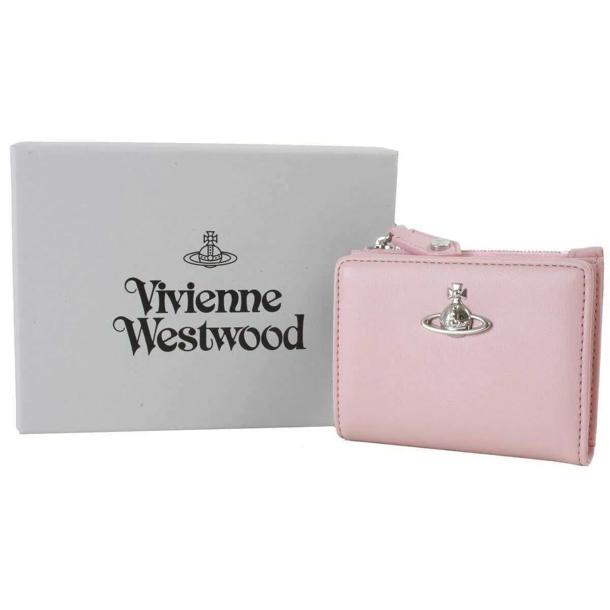 Vivienne Westwood Smooth Slim Flap Card Holder Purse - Pastel Pink sold by KJ Beckett product image thumbnail 5