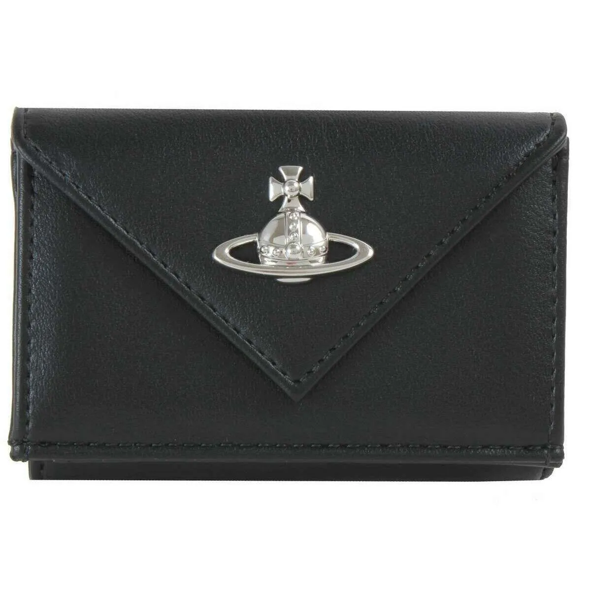 Vivienne Westwood Smooth Envelope Billfold Wallet - Black sold by KJ Beckett