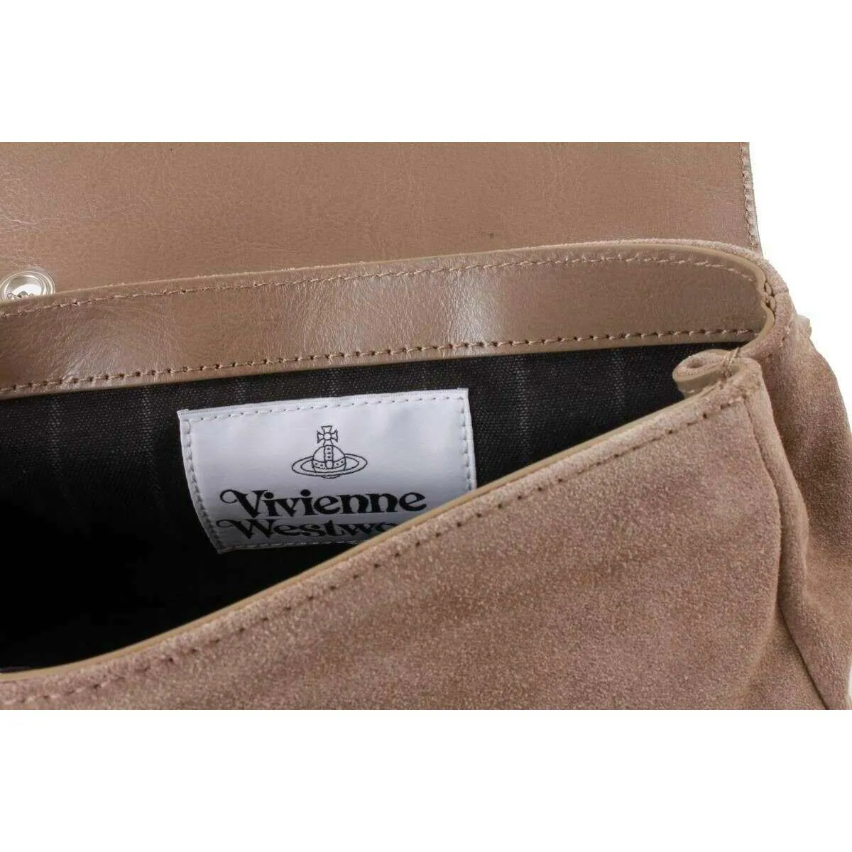 Vivienne Westwood Suede Chain Crossbody Bag - Stone Beige sold by KJ Beckett product image thumbnail 3