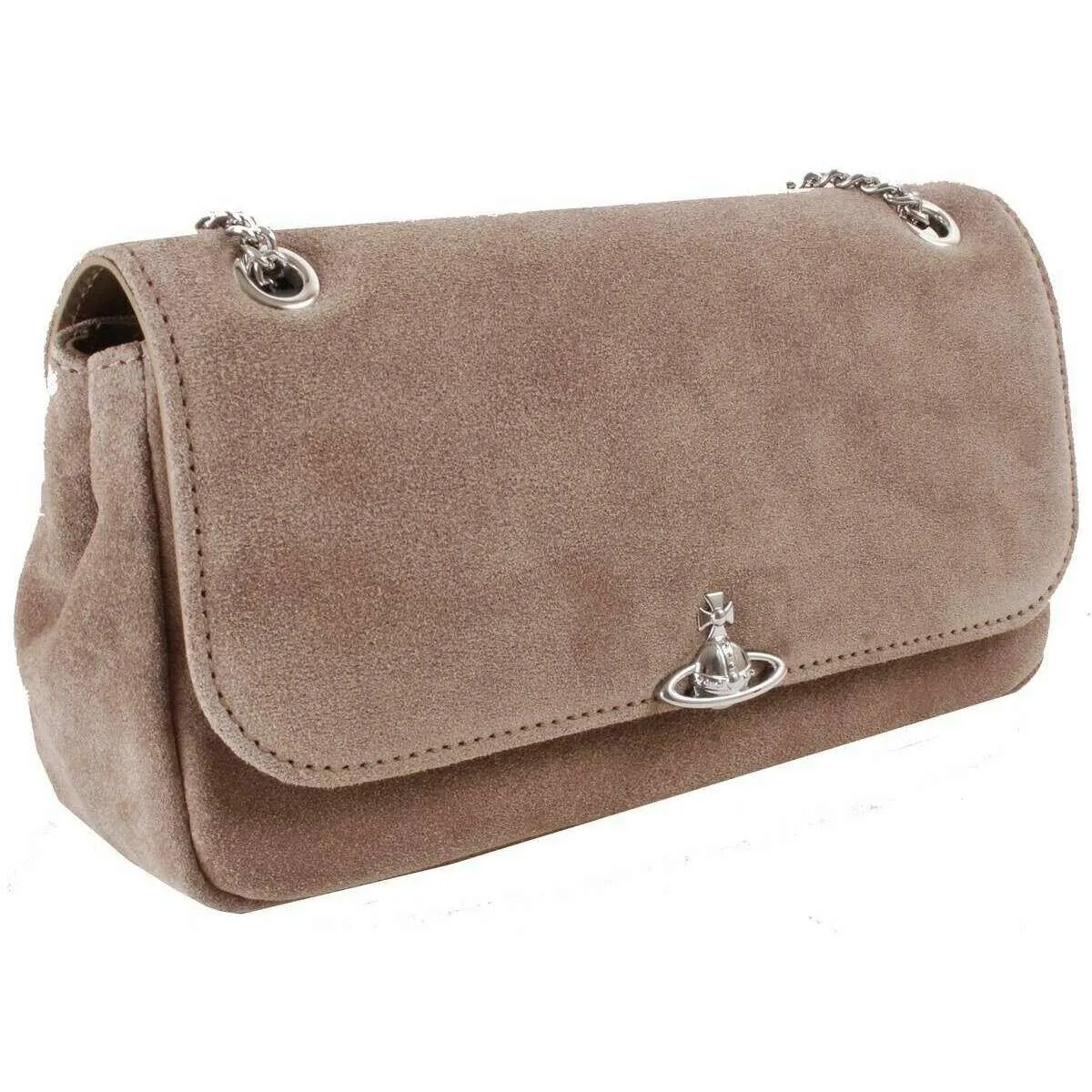 Vivienne Westwood Suede Chain Crossbody Bag - Stone Beige sold by KJ Beckett product image thumbnail 4