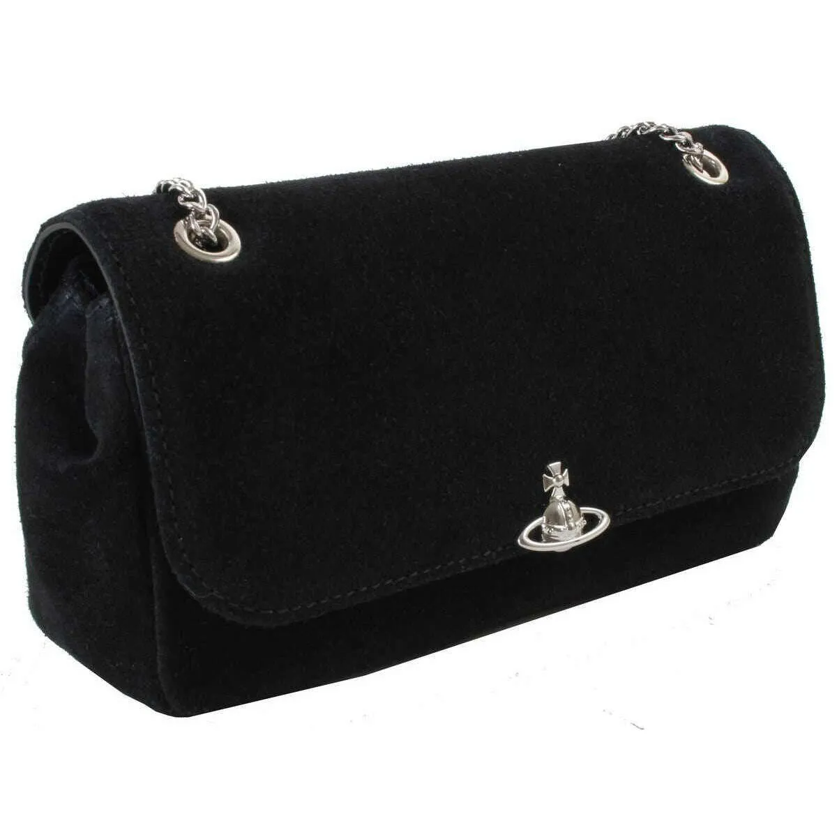 Vivienne Westwood Suede Chain Crossbody Bag - Black sold by KJ Beckett product image thumbnail 4