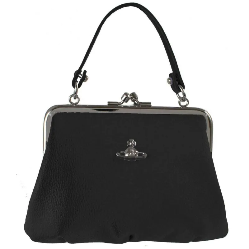 Vivienne Westwood Grain Granny Frame Purse - Black sold by KJ Beckett
