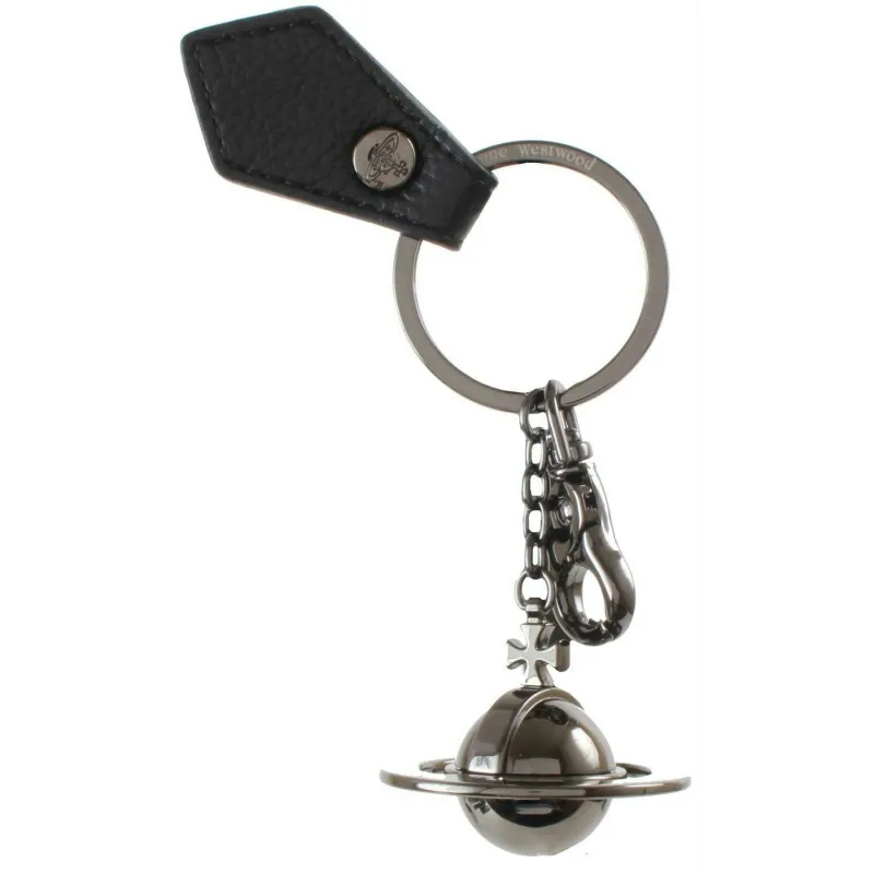Vivienne Westwood 3D Gunmetal Orb Keyring - Black sold by KJ Beckett