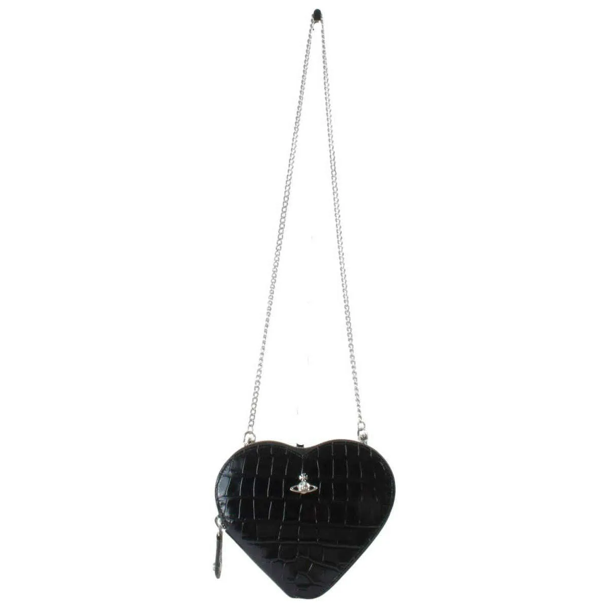 Vivienne Westwood Emboss Croc Heart Crossbody Bag - Black sold by KJ Beckett product image thumbnail 3