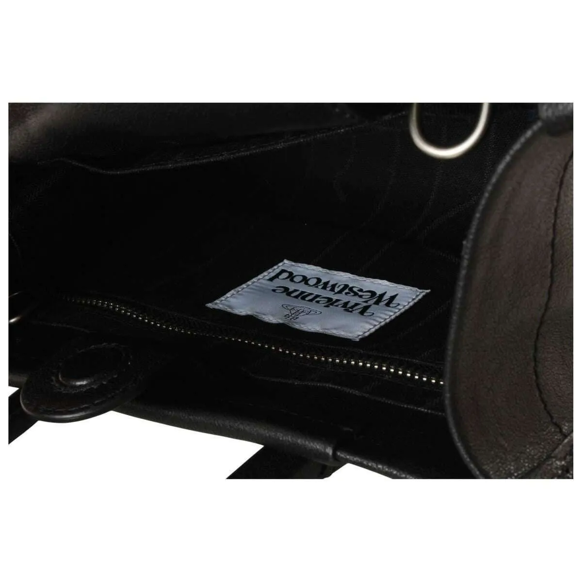 Vivienne Westwood Troy Supple Leather Small Tote Crossbody - Black/Dark Silver sold by KJ Beckett product image thumbnail 4