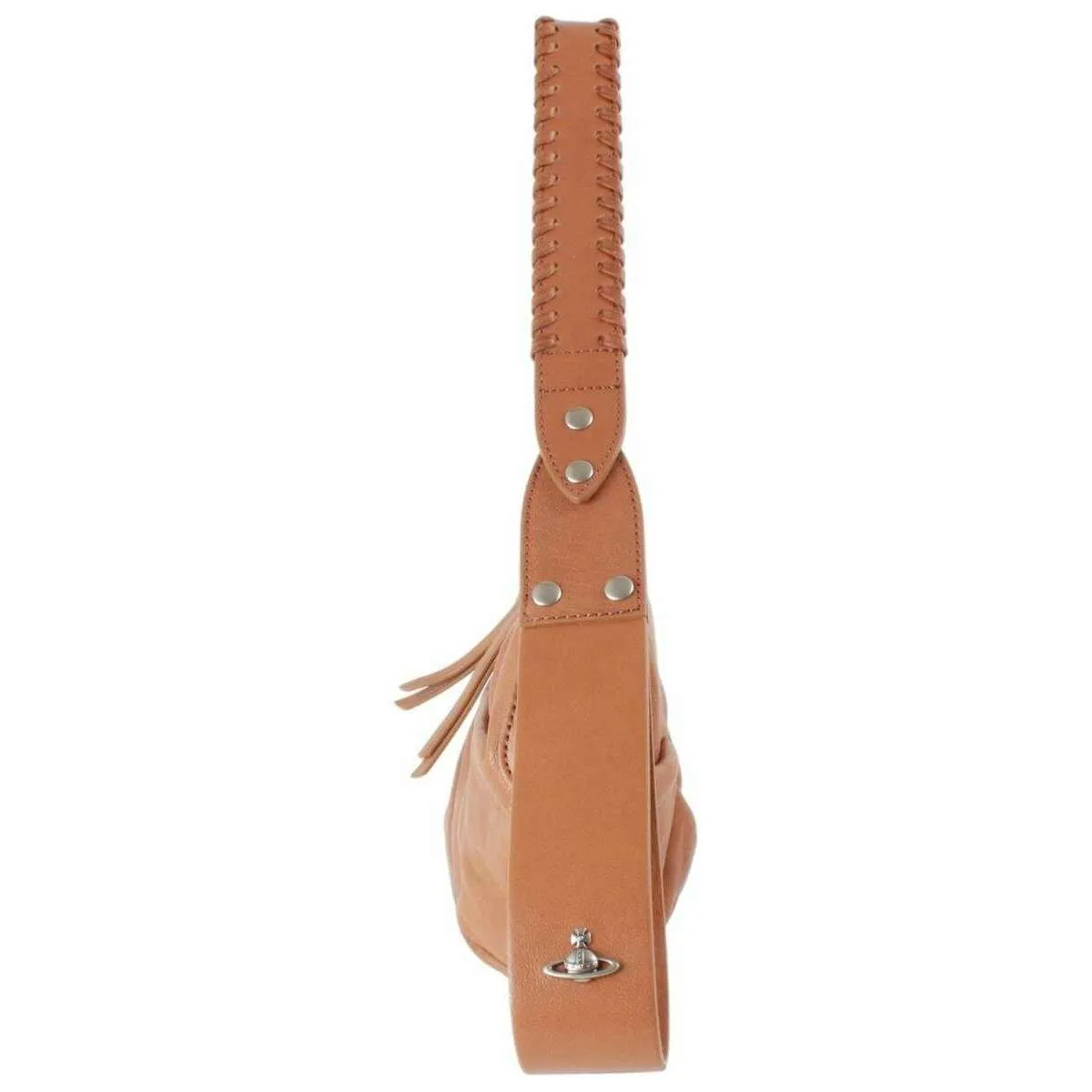 Vivienne Westwood Agnes Supple Leather Small Shoulder Bag - Honey Brown/Dark Silver sold by KJ Beckett product image thumbnail 5