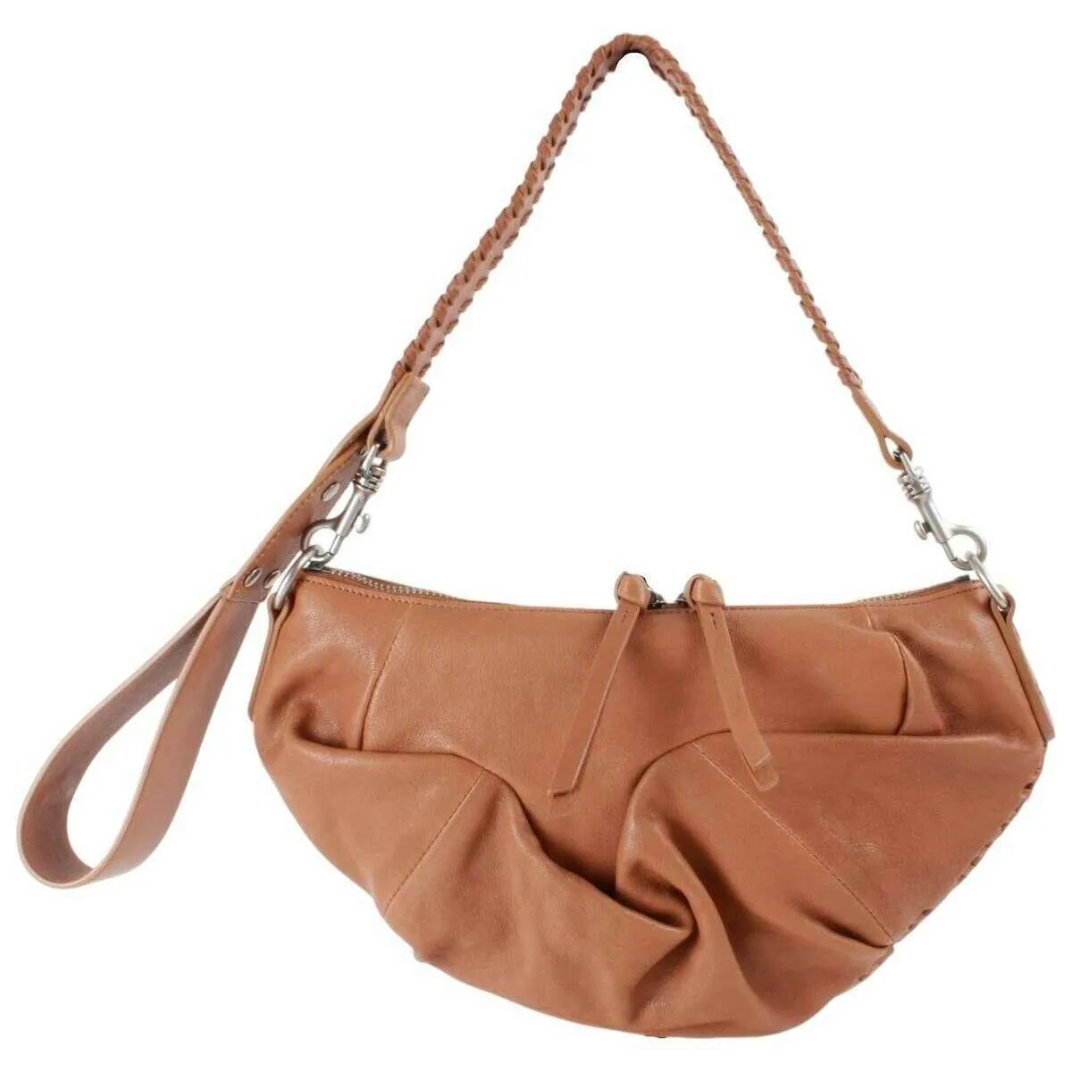 Vivienne Westwood Agnes Supple Leather Small Shoulder Bag - Honey Brown/Dark Silver sold by KJ Beckett product image thumbnail 2