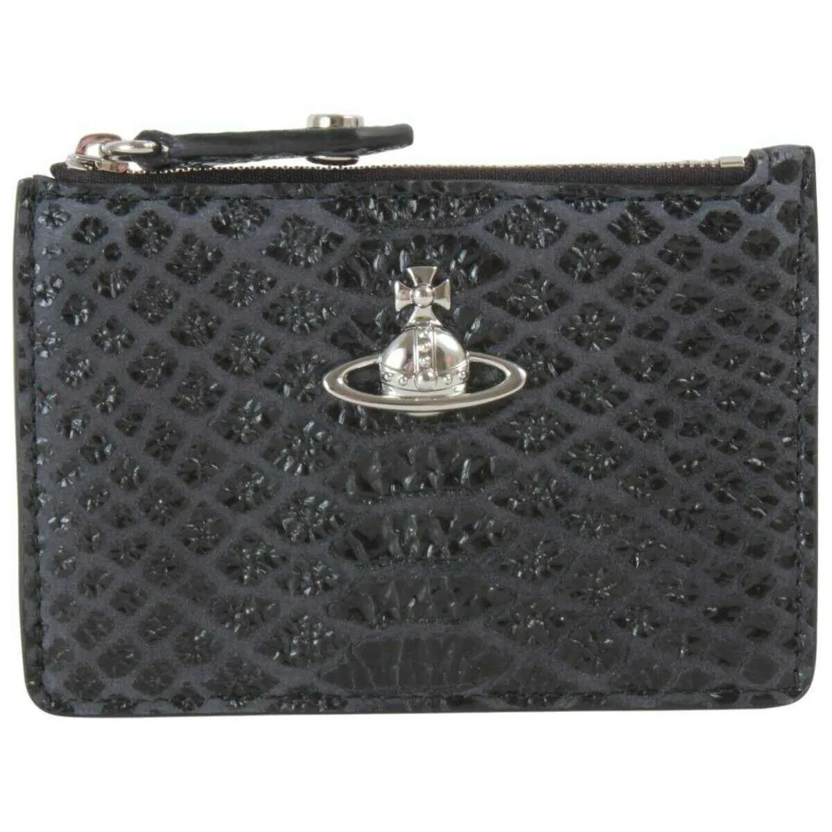 Vivienne Westwood Snake Effect Slim Card Holder - Dark Grey sold by KJ Beckett