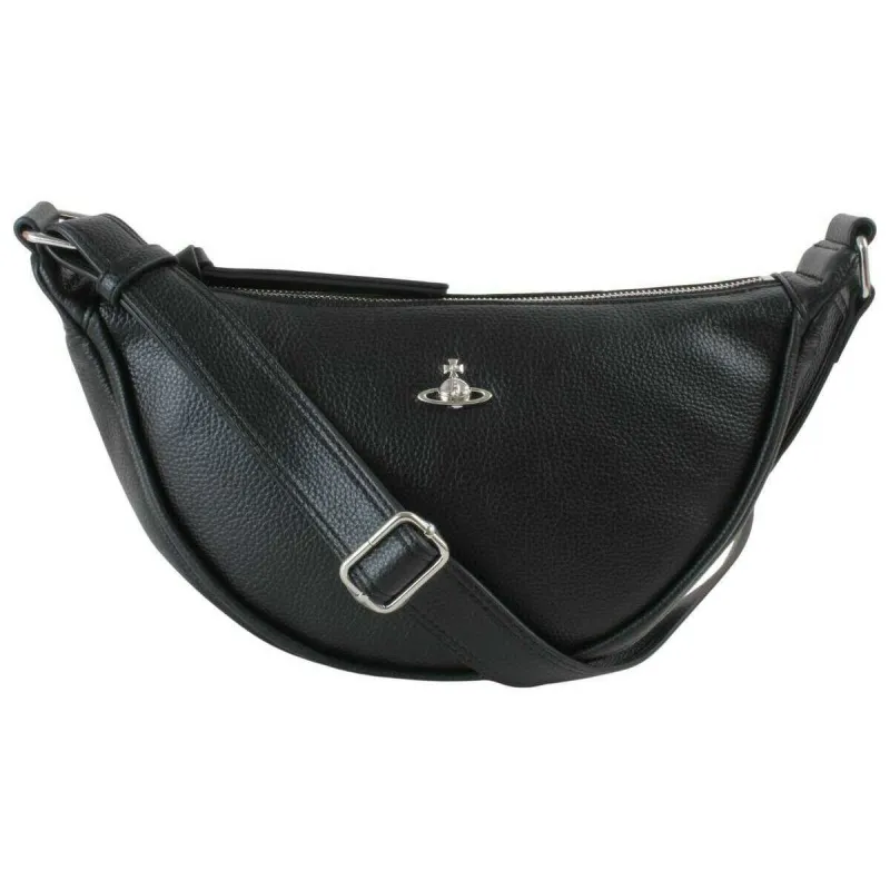 Vivienne Westwood PU Grain Lacey Crossbody Bag - Black made by Vivienne Westwood