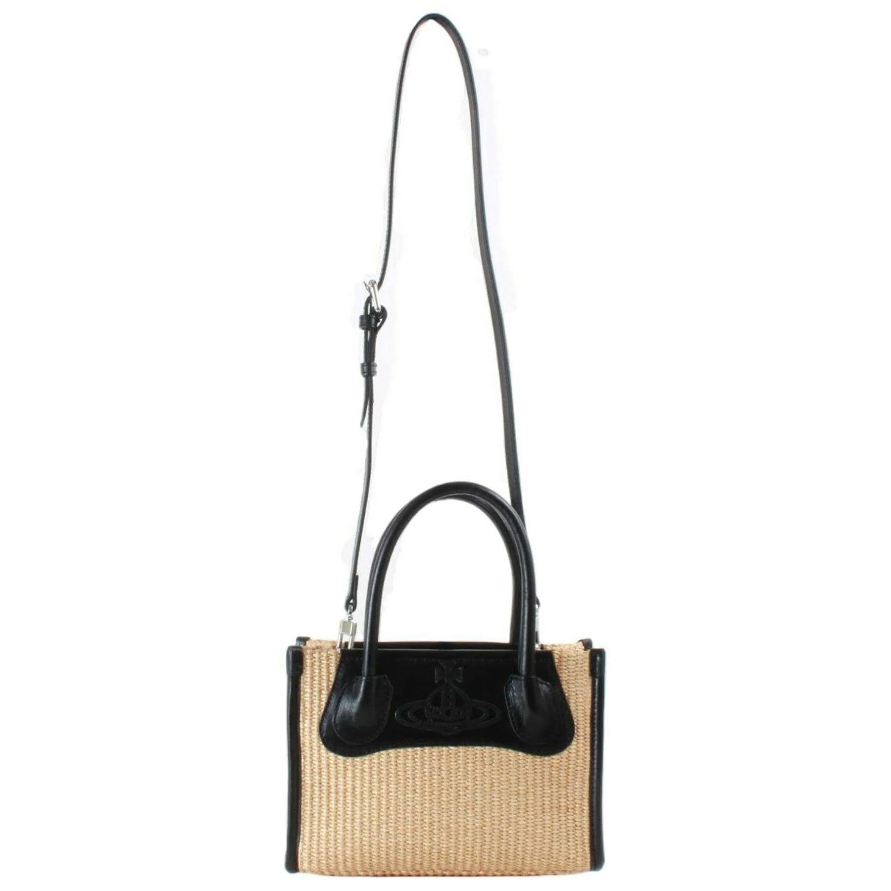 Vivienne Westwood Raffia Troy Small Tote Crossbody - Natural Beige sold by KJ Beckett product image thumbnail 5