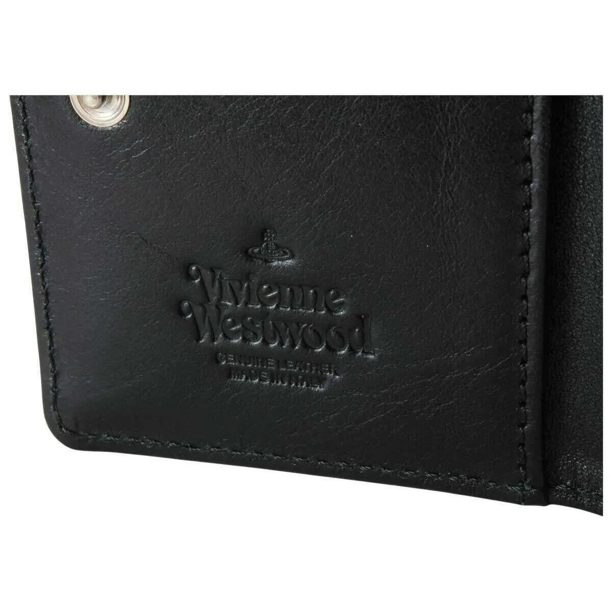 Vivienne Westwood Shiny Veg Tanned Slim Flap Card Holder - Black sold by KJ Beckett product image thumbnail 5