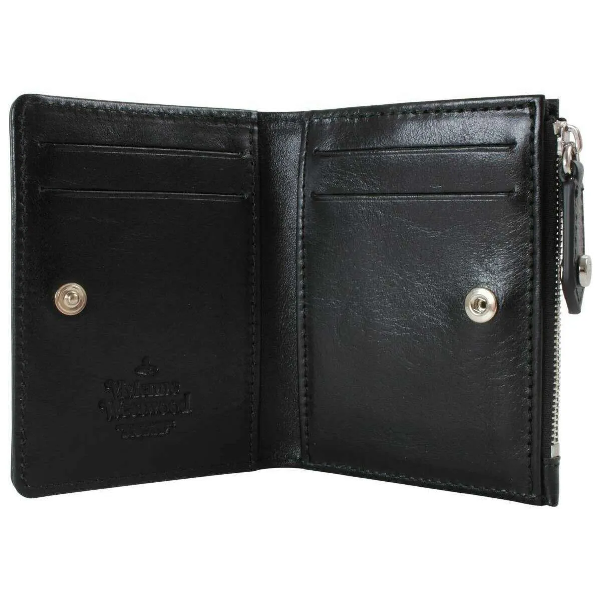 Vivienne Westwood Shiny Veg Tanned Slim Flap Card Holder - Black sold by KJ Beckett product image thumbnail 3
