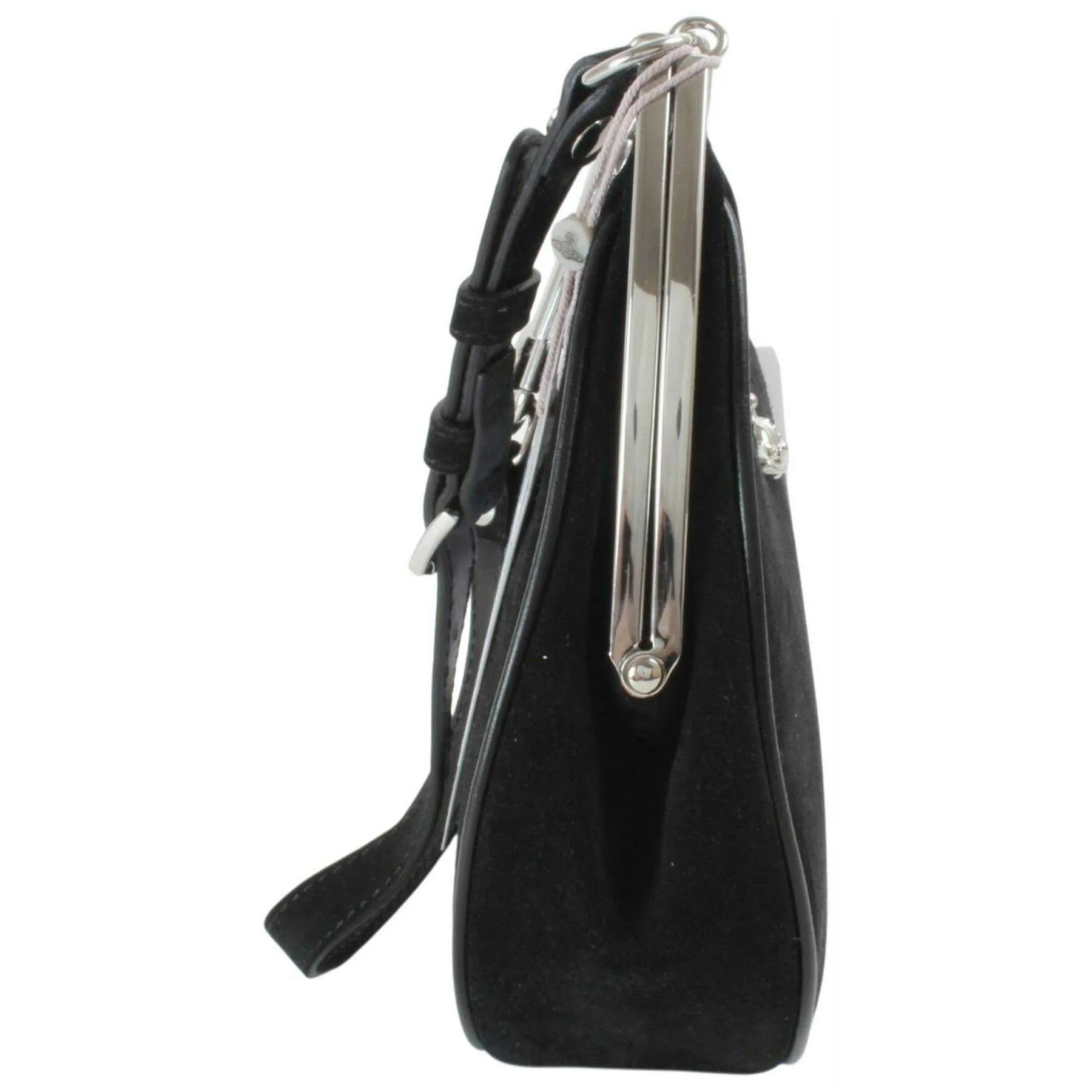 Vivienne Westwood Suede Charm Frame Purse Bag - Black sold by KJ Beckett product image thumbnail 4