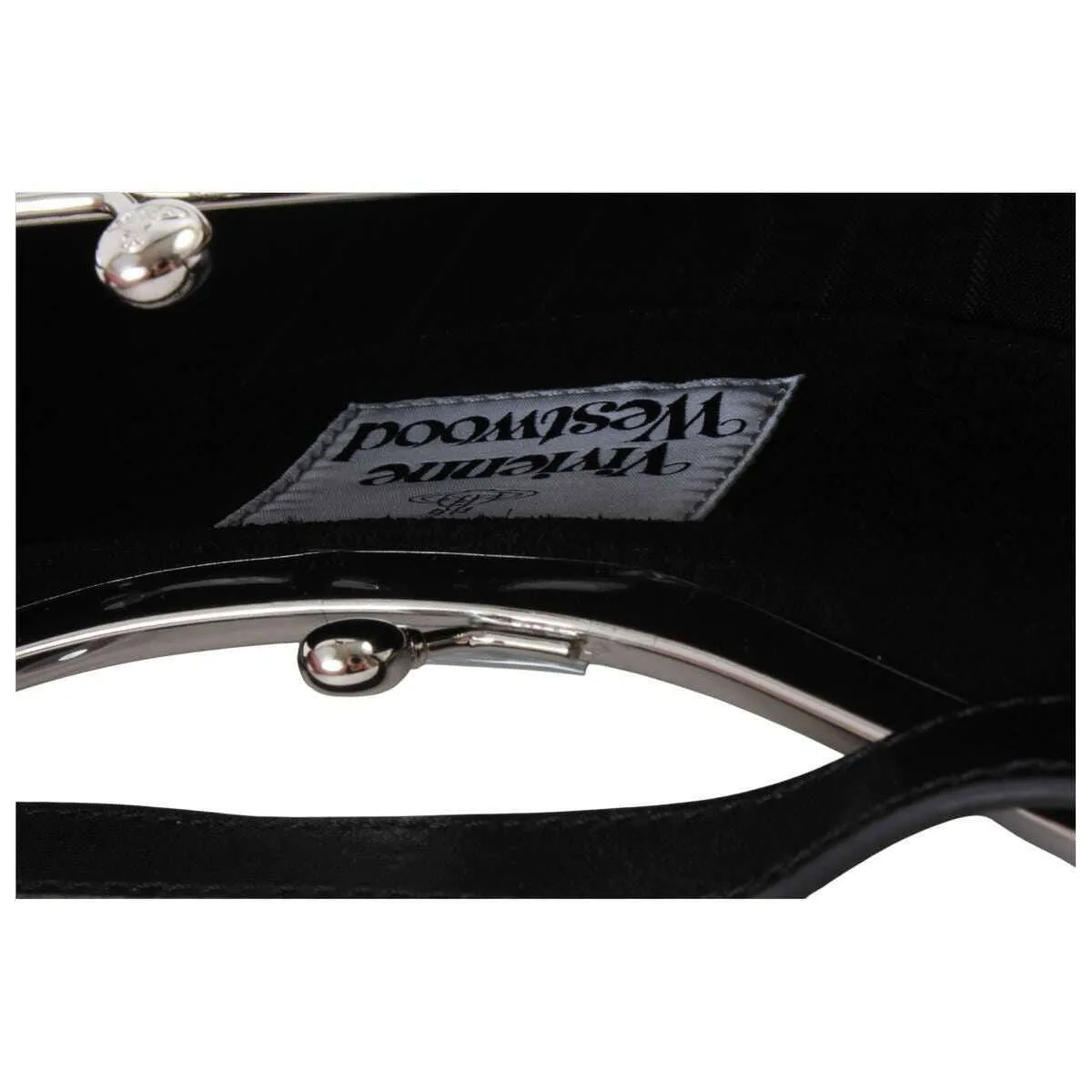 Vivienne Westwood Suede Charm Frame Purse Bag - Black sold by KJ Beckett product image thumbnail 5