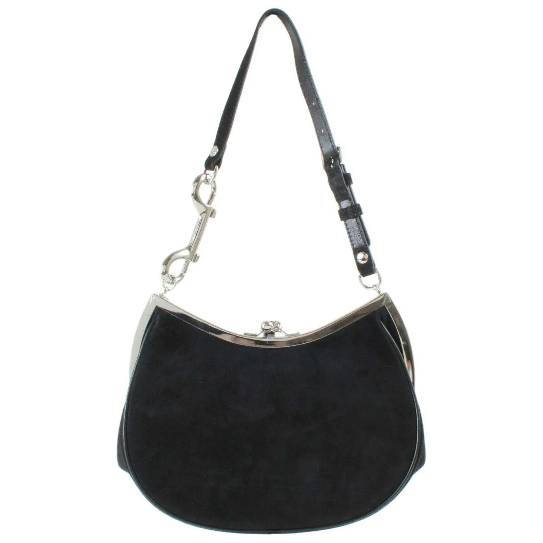 Vivienne Westwood Suede Charm Frame Purse Bag - Black sold by KJ Beckett product image thumbnail 2