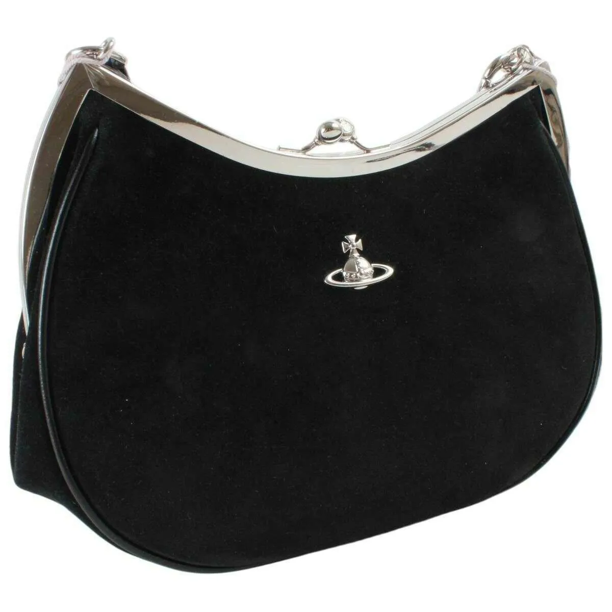 Vivienne Westwood Suede Charm Frame Purse Bag - Black sold by KJ Beckett product image thumbnail 3