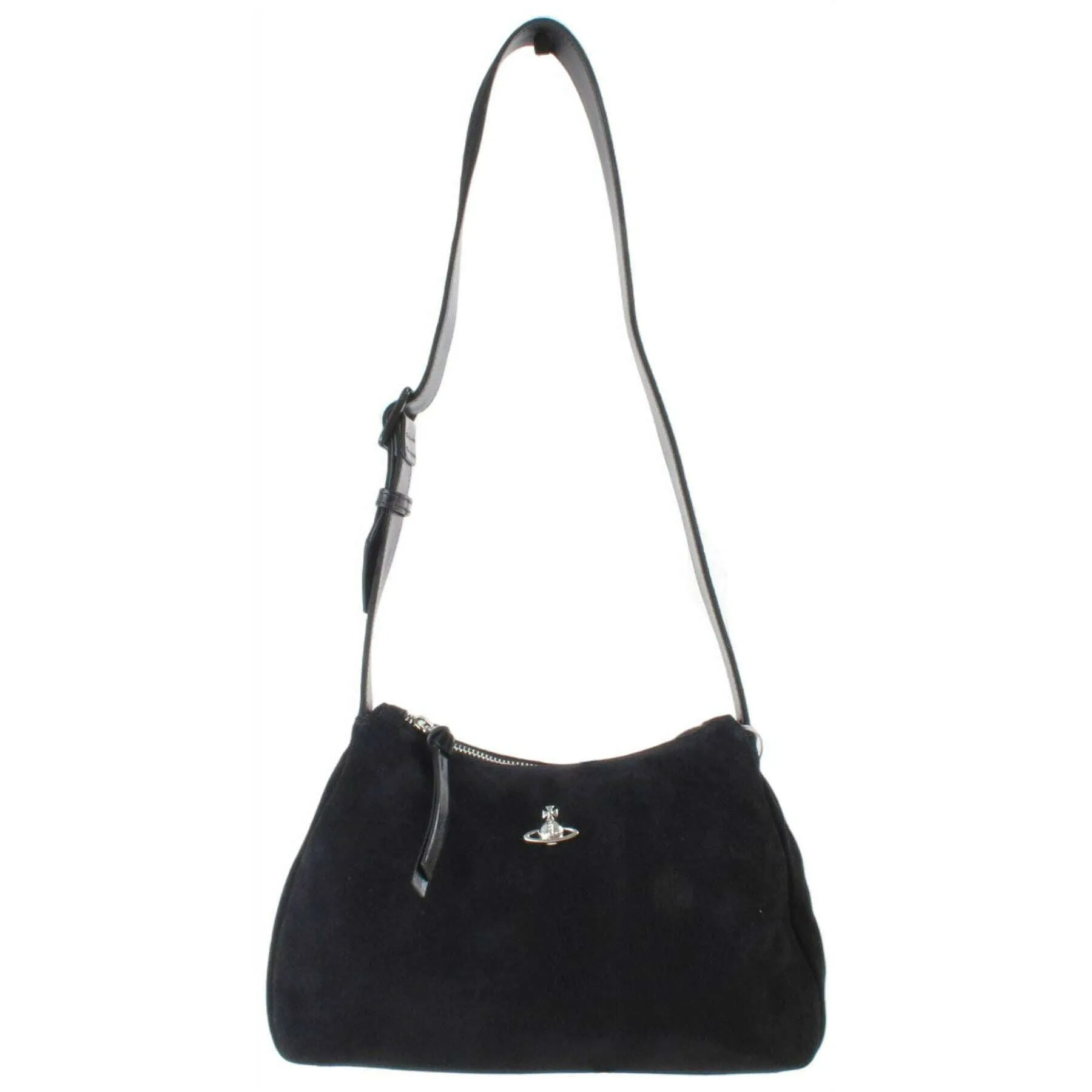 Vivienne Westwood Kate Suede Shoulder Bag - Black sold by KJ Beckett