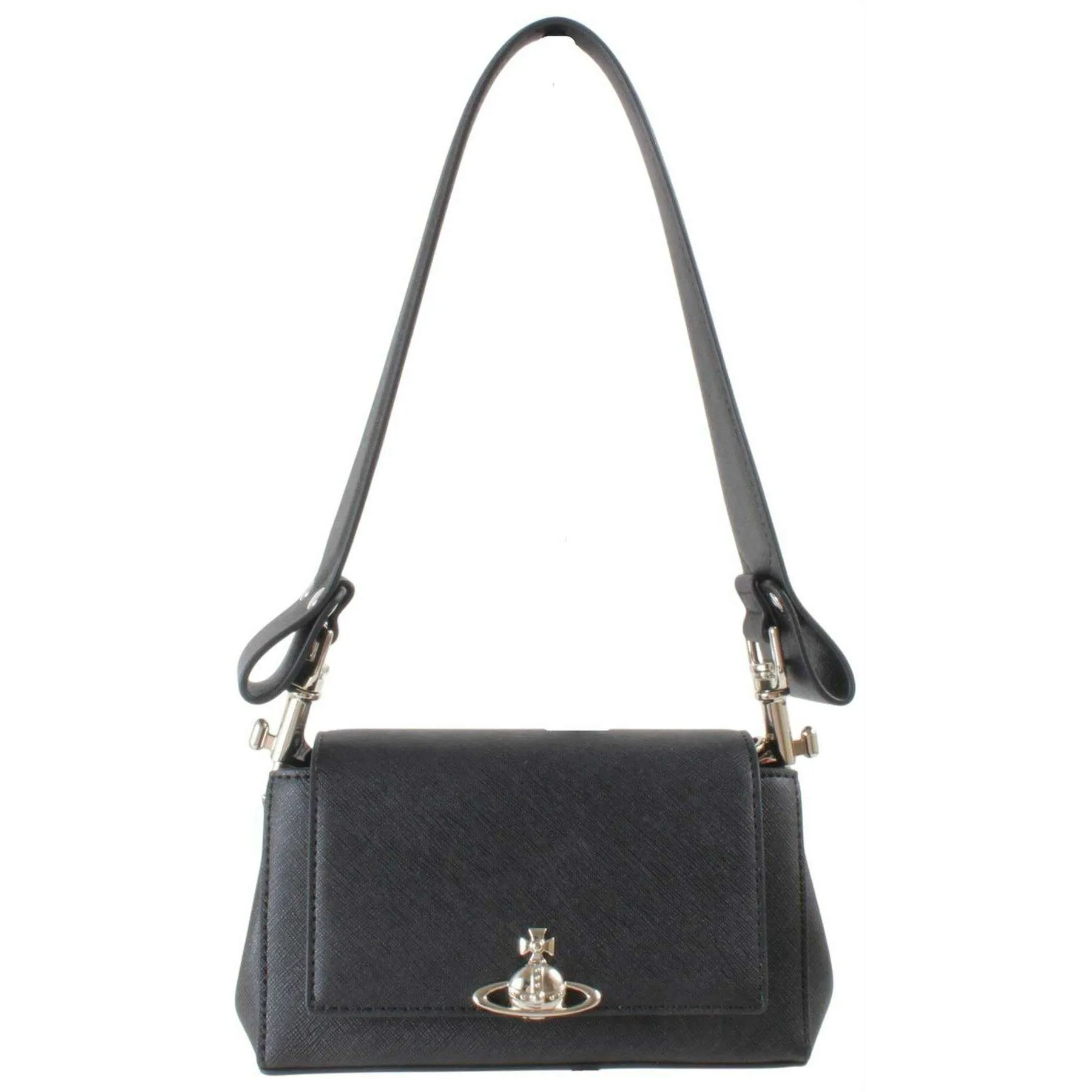 Vivienne Westwood Hazel Saffiano Small Handbag - Black sold by KJ Beckett