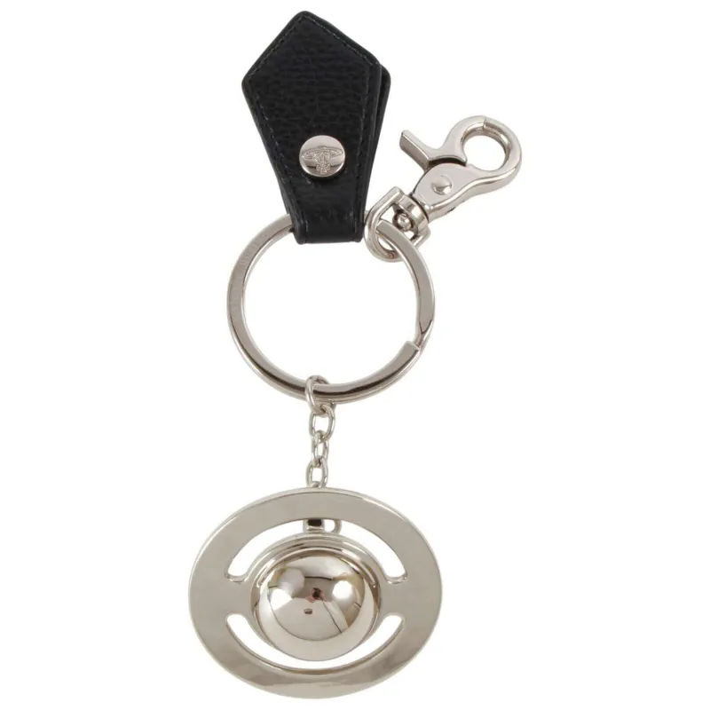 Vivienne Westwood 3D Orb Keyring - Black/Silver made by Vivienne Westwood
