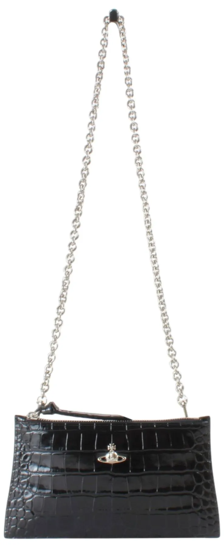 Vivienne Westwood Small Croc Flat Zip Clutch - Black sold by KJ Beckett product image thumbnail 5