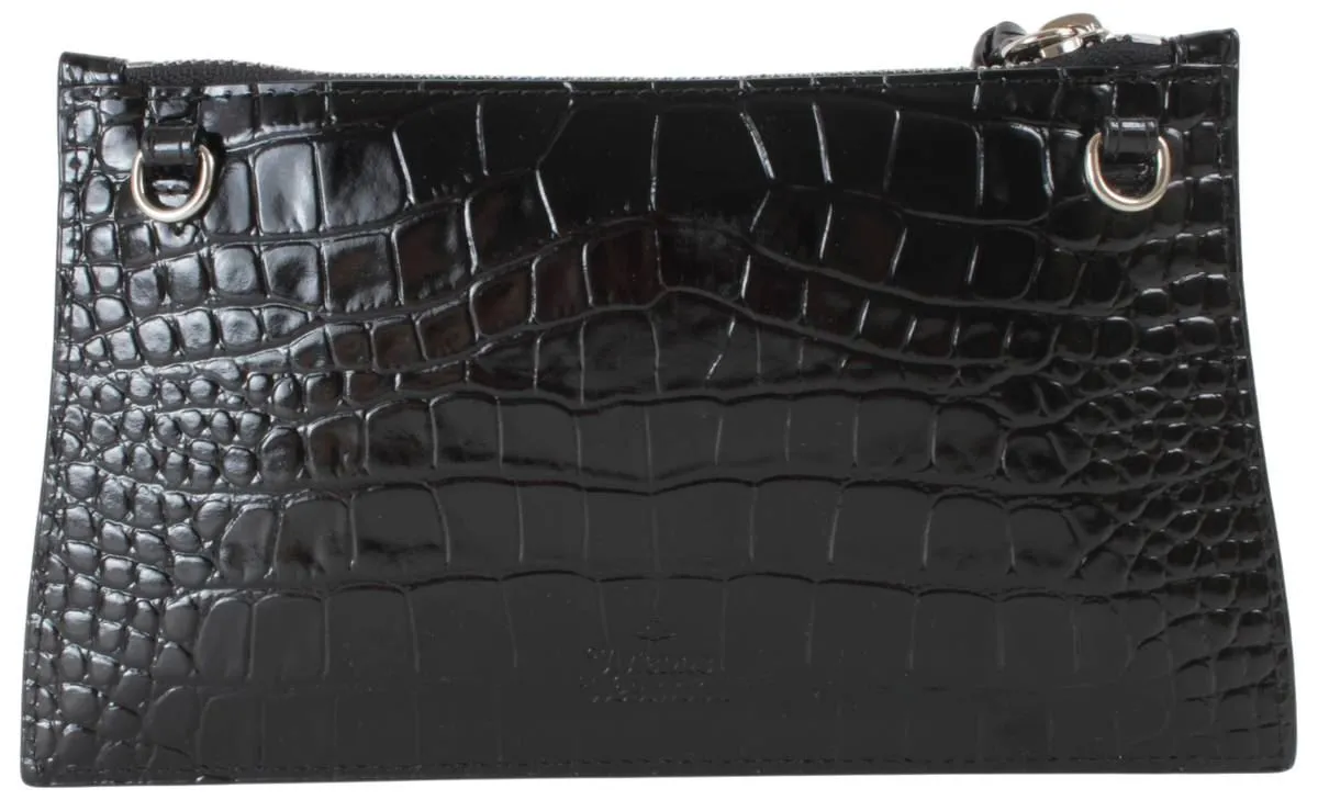 Vivienne Westwood Small Croc Flat Zip Clutch - Black sold by KJ Beckett product image thumbnail 2