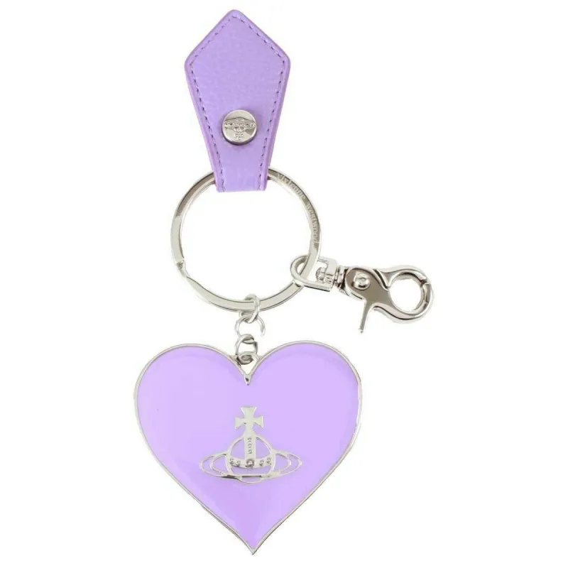 Vivienne Westwood Re Vegan Mirror Heart Orb Keyring - Purple sold by KJ Beckett