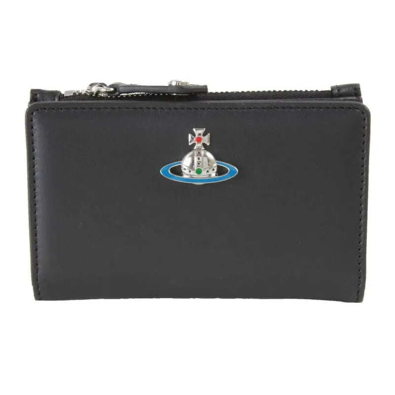 Vivienne Westwood Nappa Slim Flap Card Holder - Black sold by KJ Beckett