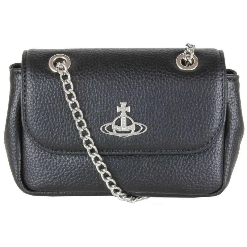 Vivienne Westwood Re-Vegan Small Purse with Chain Bag - Black made by Vivienne Westwood