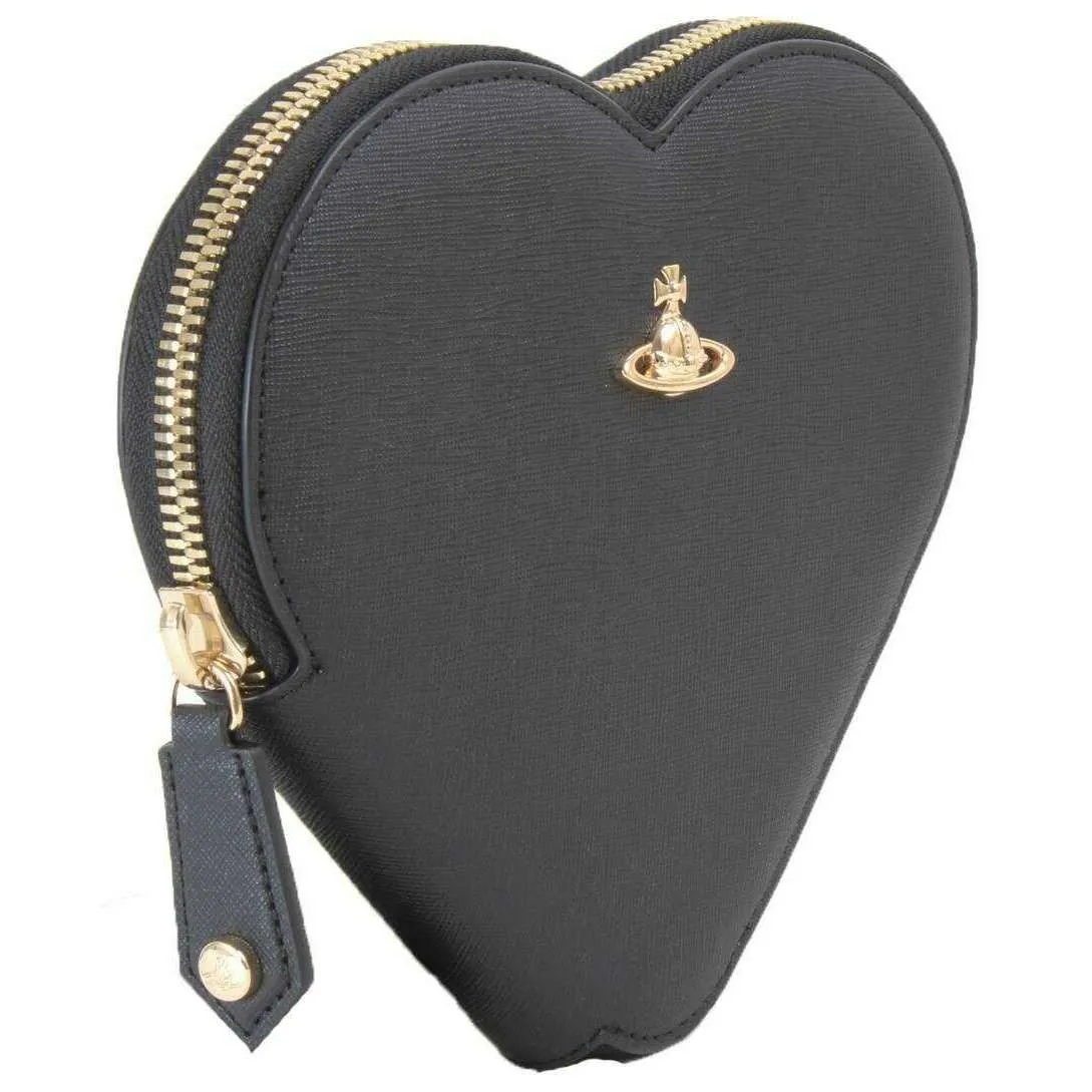Vivienne Westwood Saffiano Heart Crossbody Bag - Black sold by KJ Beckett product image thumbnail 3
