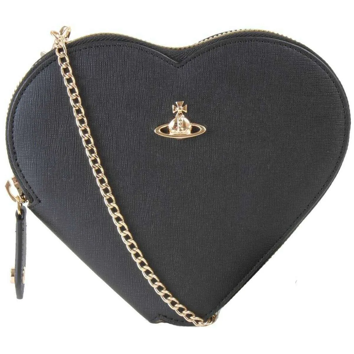 Vivienne Westwood Saffiano Heart Crossbody Bag - Black sold by KJ Beckett